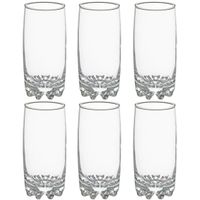 Set van 6x stuks longdrink glazen Tin 380 ml van glas   - - thumbnail