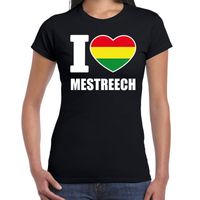 Carnaval I love Mestreech t-shirt zwart voor dames