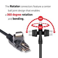 CLUB3D HDMI 2.0 4K60Hz UHD 360 Degree Rotary cable 2 meter - thumbnail