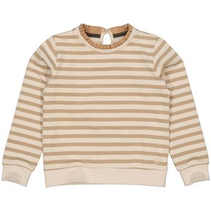 LEVV Little Meisjes sweater - Gerlynn - AOP streep zand