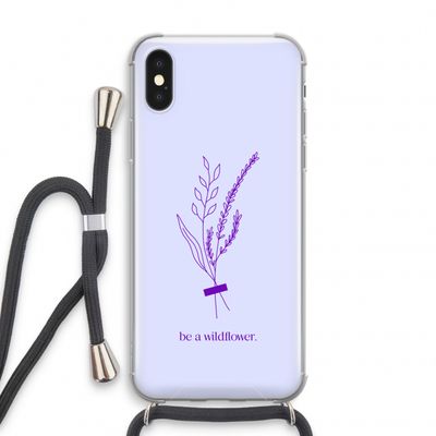 Be a wildflower: iPhone X Transparant Hoesje met koord