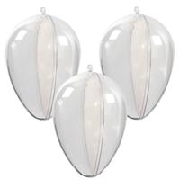 DIY eieren - 20x stuks - acryl - 9 cm - vulbaar - Paaseieren - hobby/knutsel materiaal