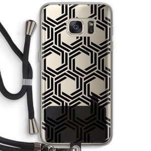 Geometrisch patroon: Samsung Galaxy S7 Transparant Hoesje met koord