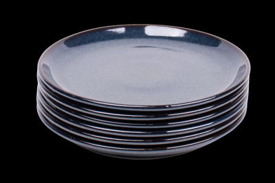 Set van 6 ontbijtborden - 22 cm - Faro - blauw - Portugees stoneware