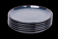 Set van 6 ontbijtborden - 22 cm - Faro - blauw - Portugees stoneware