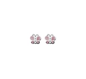 TFT Oorknoppen Vlinder Zilver Gerhodineerd Glanzend 7 mm x 8 mm