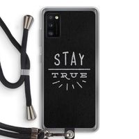 Stay true: Samsung Galaxy A41 Transparant Hoesje met koord