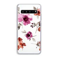 Geschilderde bloemen: Samsung Galaxy S10 5G Transparant Hoesje