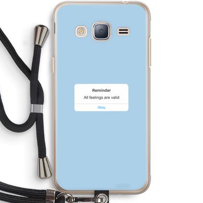 Reminder: Samsung Galaxy J3 (2016) Transparant Hoesje met koord