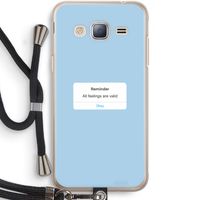 Reminder: Samsung Galaxy J3 (2016) Transparant Hoesje met koord