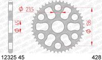AFAM Chain wheel 428 45z steel silver