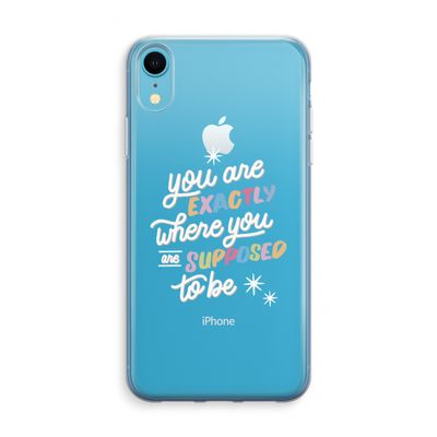 Right Place: iPhone XR Transparant Hoesje
