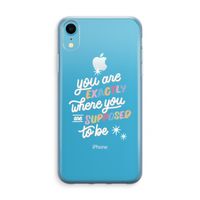 Right Place: iPhone XR Transparant Hoesje