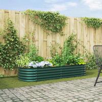 Verhoogde plantenbak Groen 240 x 80 x 44 cm Staal