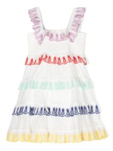 ZIMMERMANN Kids robe à volants Raie - Blanc