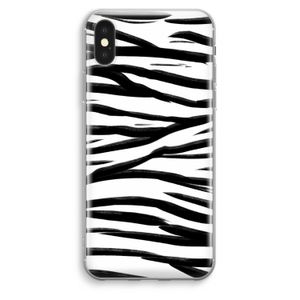 Zebra pattern: iPhone XS Max Transparant Hoesje