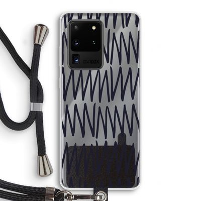 Marrakech Zigzag: Samsung Galaxy S20 Ultra Transparant Hoesje met koord