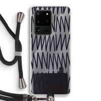 Marrakech Zigzag: Samsung Galaxy S20 Ultra Transparant Hoesje met koord