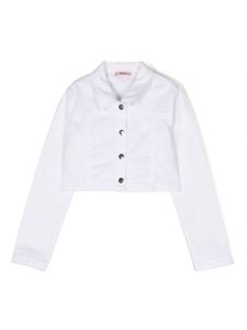 Liu Jo Kids veste crop à patch logo - Blanc