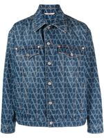 Valentino Garavani veste en jean à imprimé Toile Iconographe - Bleu - thumbnail