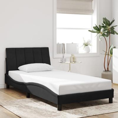 Bedframe zonder matras 100x200 cm fluweel zwart