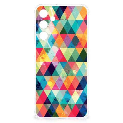 Samsung Galaxy A25 Doorzichtige Silicone Hoesje Geruit Samsung Galaxy A25 Doorzichtige Silicone Hoesje Geruit