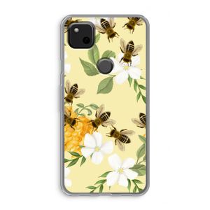 No flowers without bees: Google Pixel 4a Transparant Hoesje