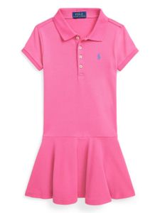 POLO RALPH LAUREN KIDS robe-polo à logo brodé - Rose