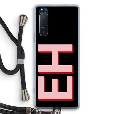 Monogram: Sony Xperia 5 II Transparant Hoesje met koord