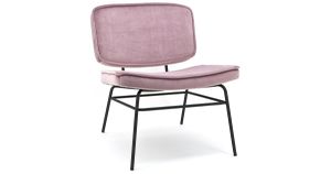 BY-BOO Vice Relax Fauteuil - Fluweel Oud Roze