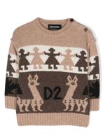 DSQUARED2 KIDS pull en maille intarsia - Tons neutres - thumbnail