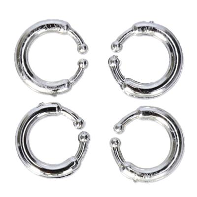 Nep neusringen 4x stuks - Carnaval/verkleedaccessoires - Nep/fop neusringen/piercings