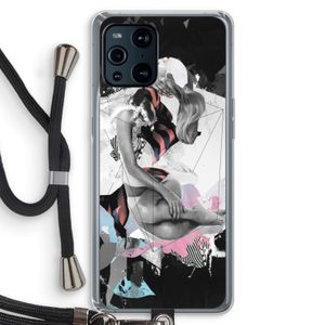 Camouflage de sommeil: Oppo Find X3 Pro Transparant Hoesje met koord