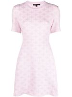 Maje robe évasée en jacquard à coupe courte - Rose