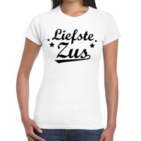 Liefste zus cadeau t-shirt wit voor dames