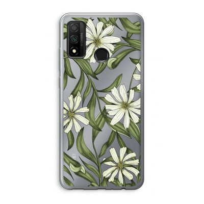 Wit bloemenpatroon: Huawei P Smart (2020) Transparant Hoesje