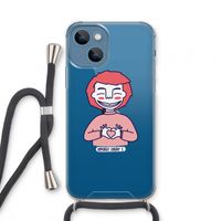 Hartje: iPhone 13 mini Transparant Hoesje met koord
