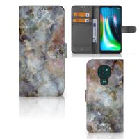 Motorola Moto G9 Play | E7 Plus | Bookcase | Marmer Grijs