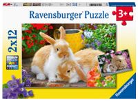 Ravensburger puzzel 2x12 stukjes knuffeltijd