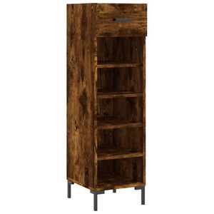 vidaXL Schoenenkast 30x35x105 cm bewerkt hout gerookt eikenkleurig