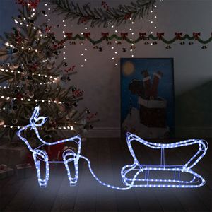 VidaXL Kerstdecoratie rendier en slee 252 led&apos;s