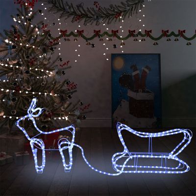 VidaXL Kerstdecoratie rendier en slee 252 led&apos;s