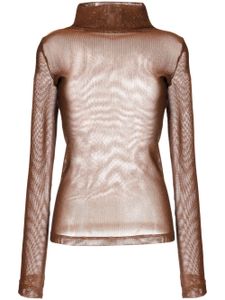 Acler blouse Folsom à effet de transparence - Marron