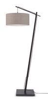 GOOD&MOJO Vloerlamp 'Andes' Bamboe en Eco linnen, 176cm, kleur Dark Linen