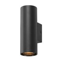 SLV Zwarte wandspotAsto Tube up & down - 2x GU10 - 1006443