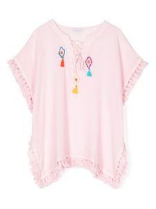 SELINIACTION KIDS poncho brodé de sequins - Rose