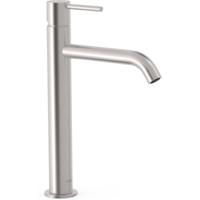 Wastafelkraan Tres Study | Opbouw | Mengkraan | Hoog model | 1-knop | Rond | RVS look