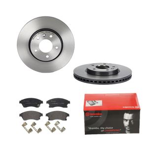 Remmenset, remschijf BREMBO, Remschijftype: Binnen geventileerd, Inbouwplaats: Vooras, u.a. für Opel, Vauxhall, Chevrolet