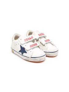 Golden Goose Kids baskets Old School en cuir - Blanc