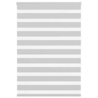 VidaXL Zebra rolgordijn 105x150 cm stofbreedte 100,9 cm lichtgrijs